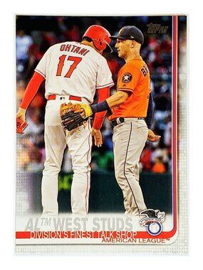SHOHEI OHTANI 2ND YEAR 2019 TOPPS #266, "A.L. WEST STUDS" WITH ALEX BREGMAN